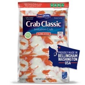 TransOcean Crab Classic Imitation Crab, Flake Style, 2 lbs.