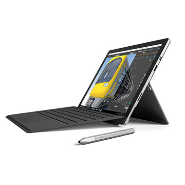 Surface Pro 4 Intel Core M, 128GB Bundle + Window 10 Pro, Silver Pen and Black Type Cover