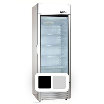 Premium Levella 9 Cu. Ft. Commercial Display Refrigerator (Silver):- Silver