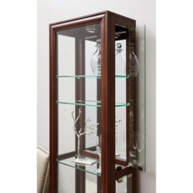 Village Springs Lighted Curio Cabinet Modern Cherry Sam S Club