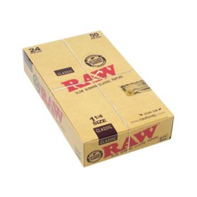 Raw 1 1/4 Rolling Papers 50 ct., 24 pk.