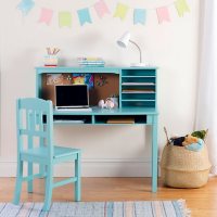 Kid's Media Desk With Hutch and Chair, Assorted Colors