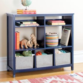 Martha Stewart Kids' Bookcase with Three Fabric Bins, Assorted Colors	
