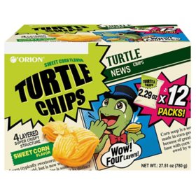 Orion Turtle Chips Sweet Corn Flavor 2.29 oz., 12 ct. 