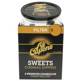 Al Capone Sweets Cognac Dipped Filter Cigarillos 2 ct., 60 pk.