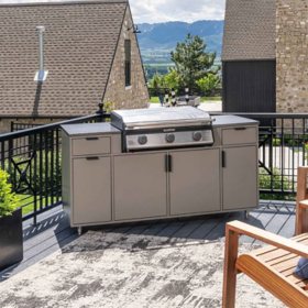 Blackstone Griddle Island Challenger Cabinet with 28" XL Drop-In Propane Gas Griddle
