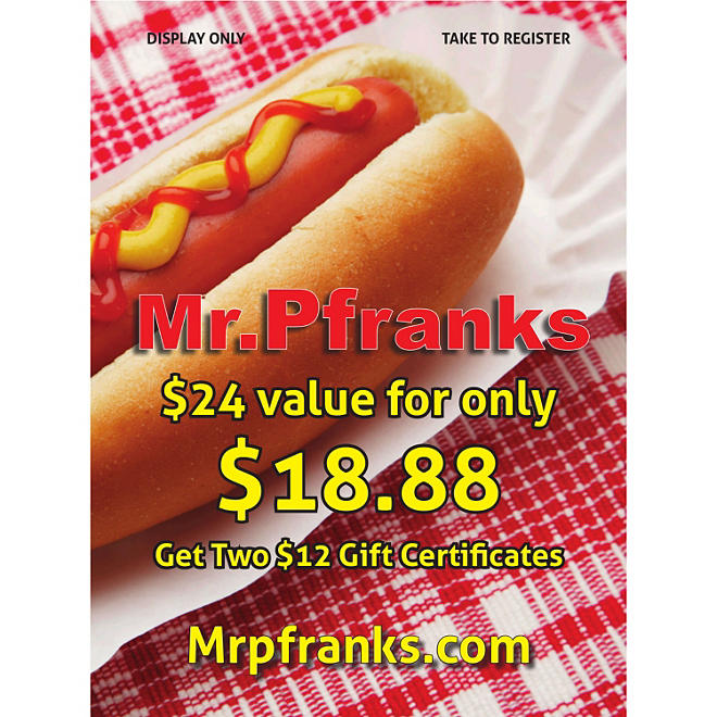 Mr. Pfranks - 2 x $12