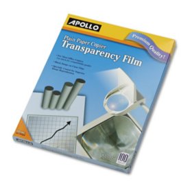 Apollo - Laser Copier Transparency Film, Letter, Clear - 100/Box