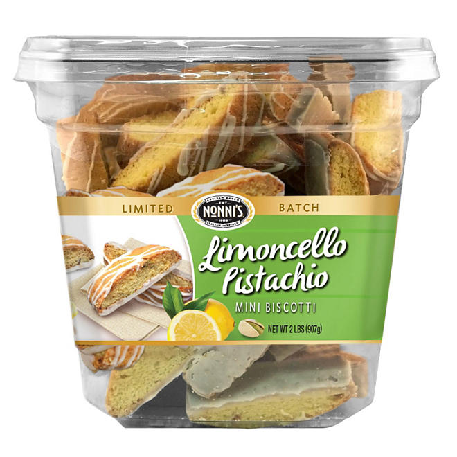 Nonni's Limoncello Pistachio Mini Biscotti (2 lbs.)