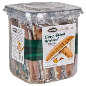 Nonni's Gingerbread Almond Biscotti 31.2 oz., 24 pk.