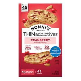 Nonni's THINaddictives Cranberry Almond Crisps (15 pk.)