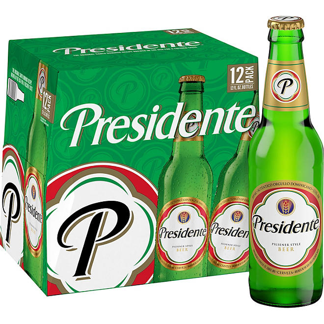 Presidente Pilsner Beer 12 fl. oz. bottle, 12 pk.