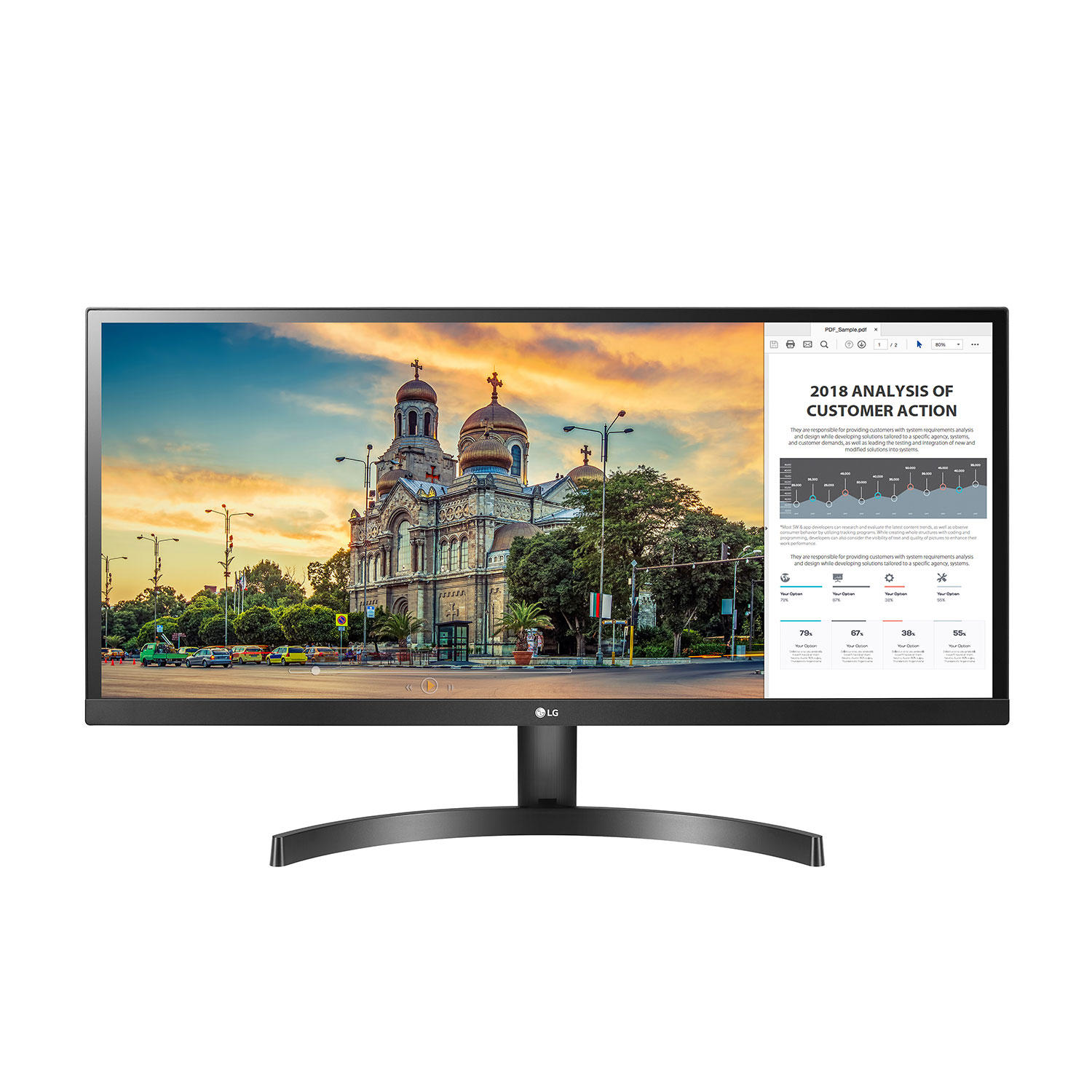 LG 29WK50S-P 29″ (2560×1080) UltraWide Full HD IPS Monitor