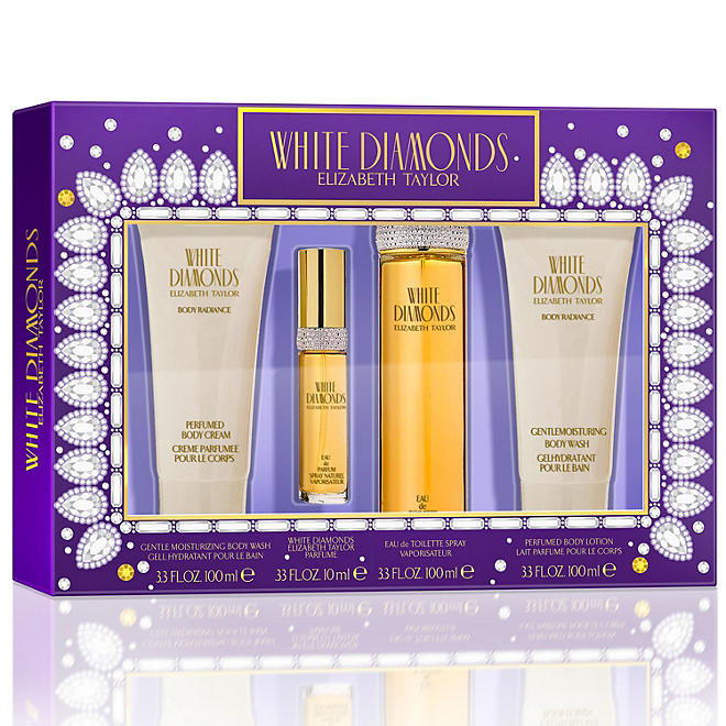 Elizabeth Taylor White Diamonds for Women Fragrance 4 Piece Gift Set		