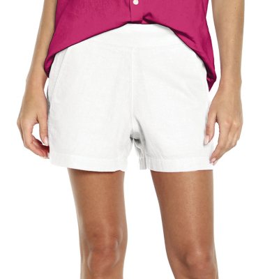 White linen outlet shorts ladies