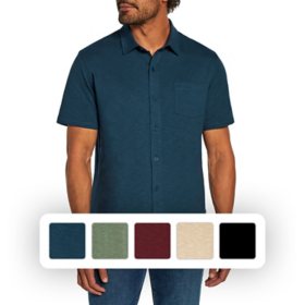 Gap Men's Short Sleeve Knit Button Down Shirt