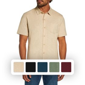 Gap Men's Short Sleeve Knit Button Down Shirt