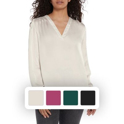 Express Ladies Satin V-Neck Top - Sam's Club