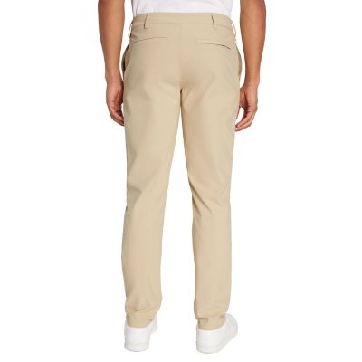 SWSMCLT Men's Chino Pants Solid Cotton Fitted Trousers