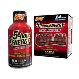 5-hour ENERGY Shot, Extra Strength, Berry 1.93 oz., 24 ct.
