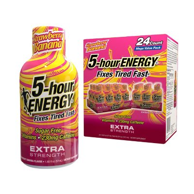 5-hour ENERGY Shot, Extra Strength, Strawberry Banana (1.93 oz., 24 ct.)