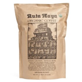 Ruta Maya Organic Medium Roast Coffee, Whole Bean 2.2 lbs
