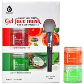 Pursonic Gel Face Mask 2-pack, Anti-Aging and Moisturizing