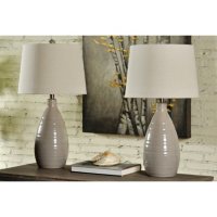 Grey Ceramic Table Lamps (2 pk.)