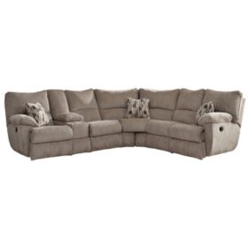 Miles Sectional Sofa with 3 Lay Flat Reclining Seats
