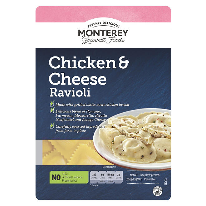 Monterey Gourmet Foods Fresh Chicken & Cheese Ravioli (32 oz.)