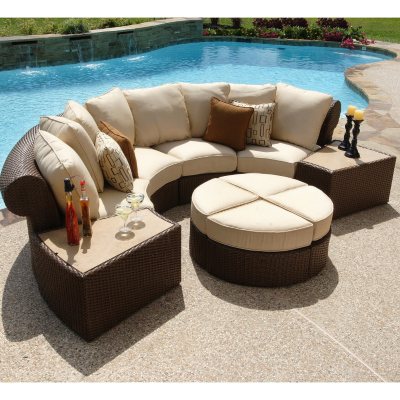 Round best sale patio couch