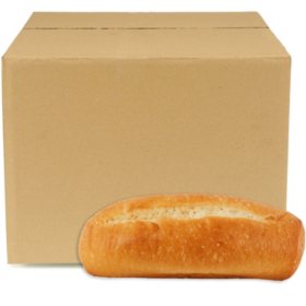 Regular White Hoagie Rolls, Bulk Wholesale Case 84 ct.