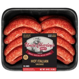 Uncle Charley's Hot Italian Pork Sausage (18 ct.)