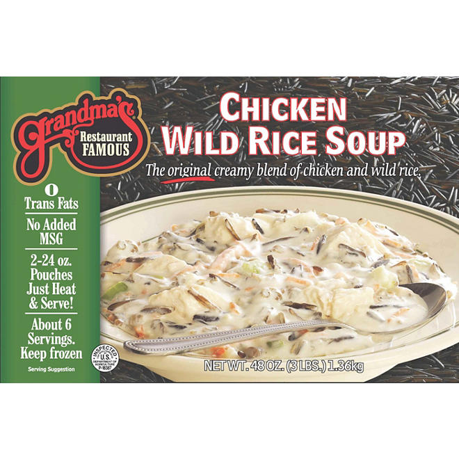 Grandma's Restaurant Famous Chicken Wild Rice Soup  (2 ct., 48 oz. pouches)