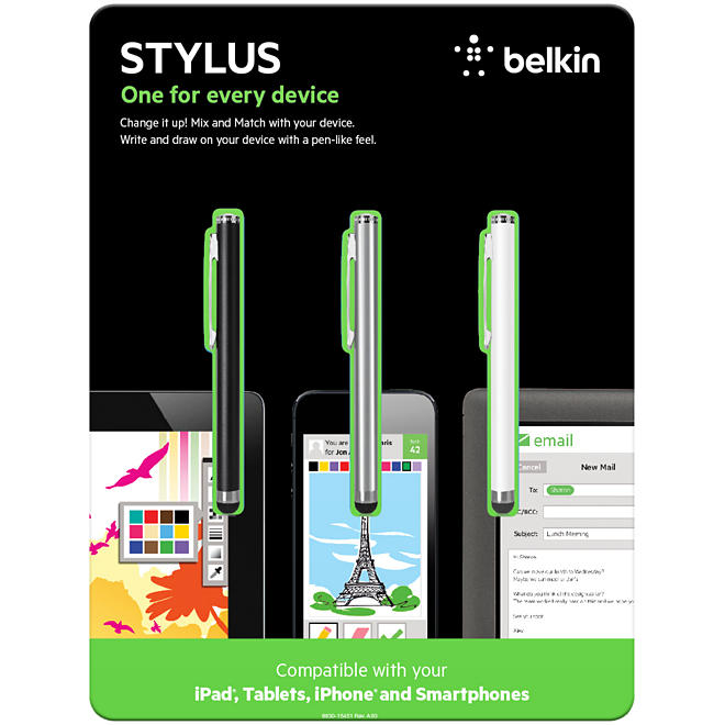 Belkin Presentation Display Quality Stylus 3-Pack Bundle