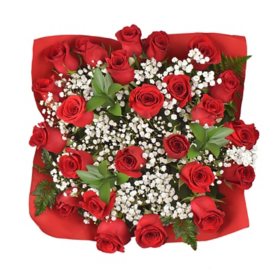 Member's Mark Double Dozen Roses, Red, 34 stems