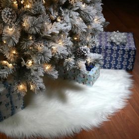 52" General Store Collection White High Pile Tree Skirt