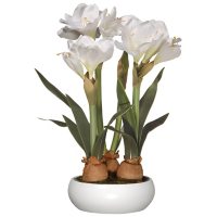 National Tree Company 20" White Amaryllis Flowers