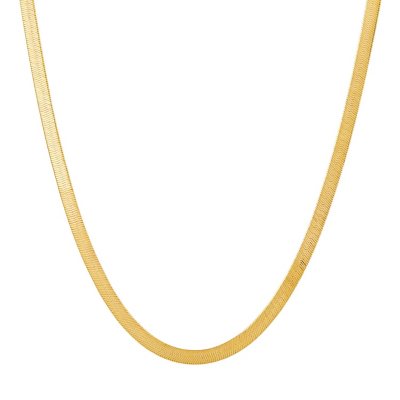 Italian 14K Yellow Gold 4MM Herringbone Chain Necklace - Sam's Club