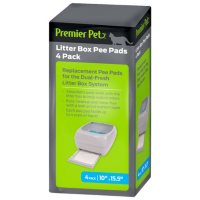 Premier Pet Litter Box Pee Pads, Disposable Pee Pads for the Dual-Fresh Cat Litter Box System (4 pk.)