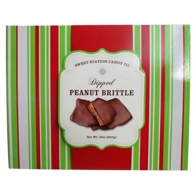 Sweet Station Candy Co. Holiday Dipped Peanut Brittle - 2 lbs.