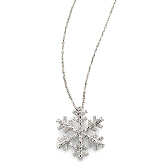 0.20 CT. T.W. Diamond Snowflake Pendant in Sterling Silver (H-I, I1)