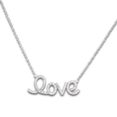 Sam's Fashion 14K White Gold Diamond Heart Necklace 165-01761 - Sam's Fine  Jewelry