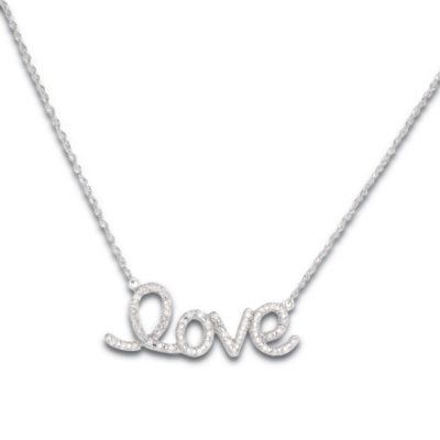 0.25 CT. T.W. Diamond Love Pendant in 14K White Gold (H-I, I1) - Sam's Club