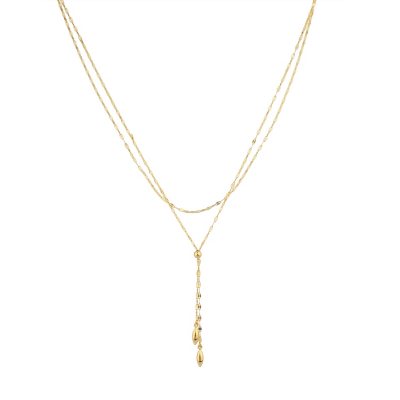 Double deals lariat necklace