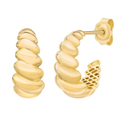 Gold Twisted Hoops