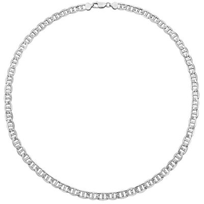 8mm 925 Mariner Sterling Silver Solid Chain Necklace Diamond Cut High –  Daniel Jeweler