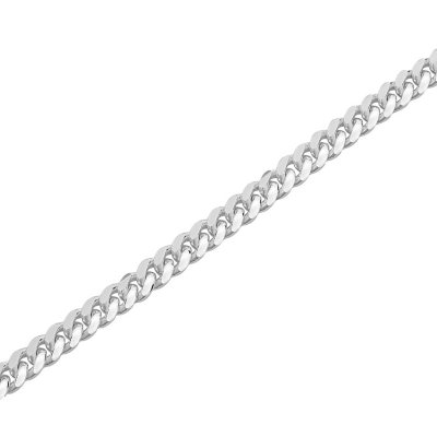 Italian Sterling Silver Polished Cuban Chain Necklace