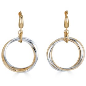 Circle Earrings in 14K Gold