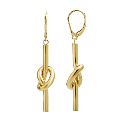 [STONE HENgE] 14K ROSE GOLD☆Love knot Drop Earrings Love Knot Drop Earrings, Rose Gold|EGG901063R – John Hardy